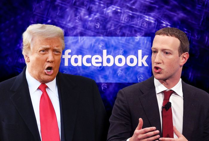 Mark Zuckerberg dan Donald Trump